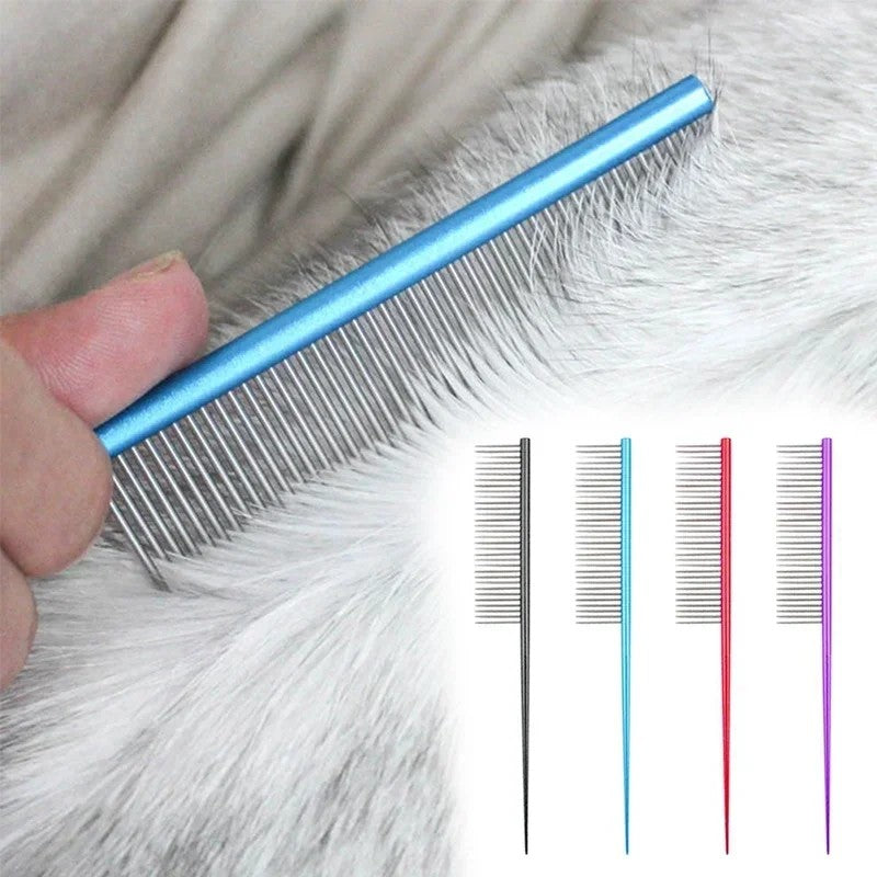 Stainless Steel Fine Tooth Pet Grooming & Flea Removal Comb