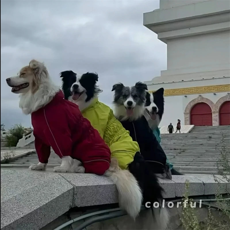 Adjustable Waterproof Dog Jump Suit w/Detachable Hood