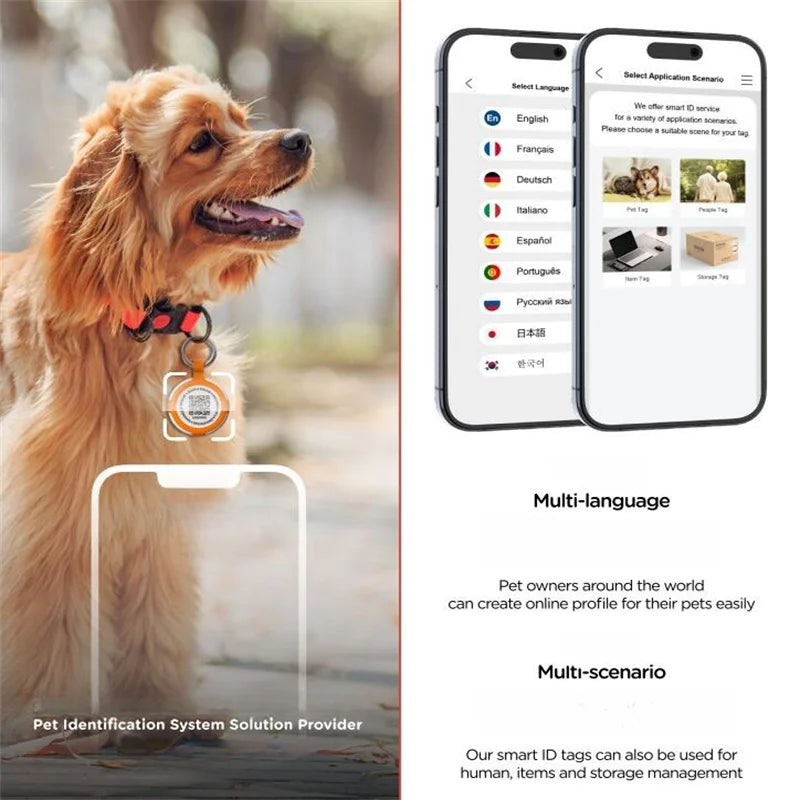 QR Code Personalized Smart Pet ID Pendant