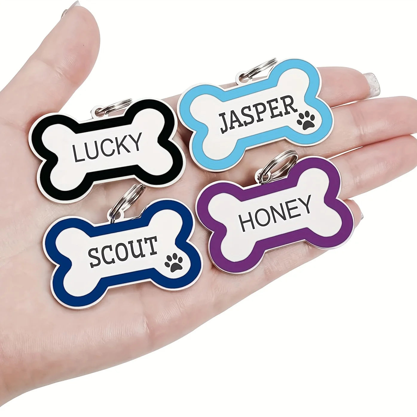 Custom Engraved Bone-Shaped Dog ID Tag