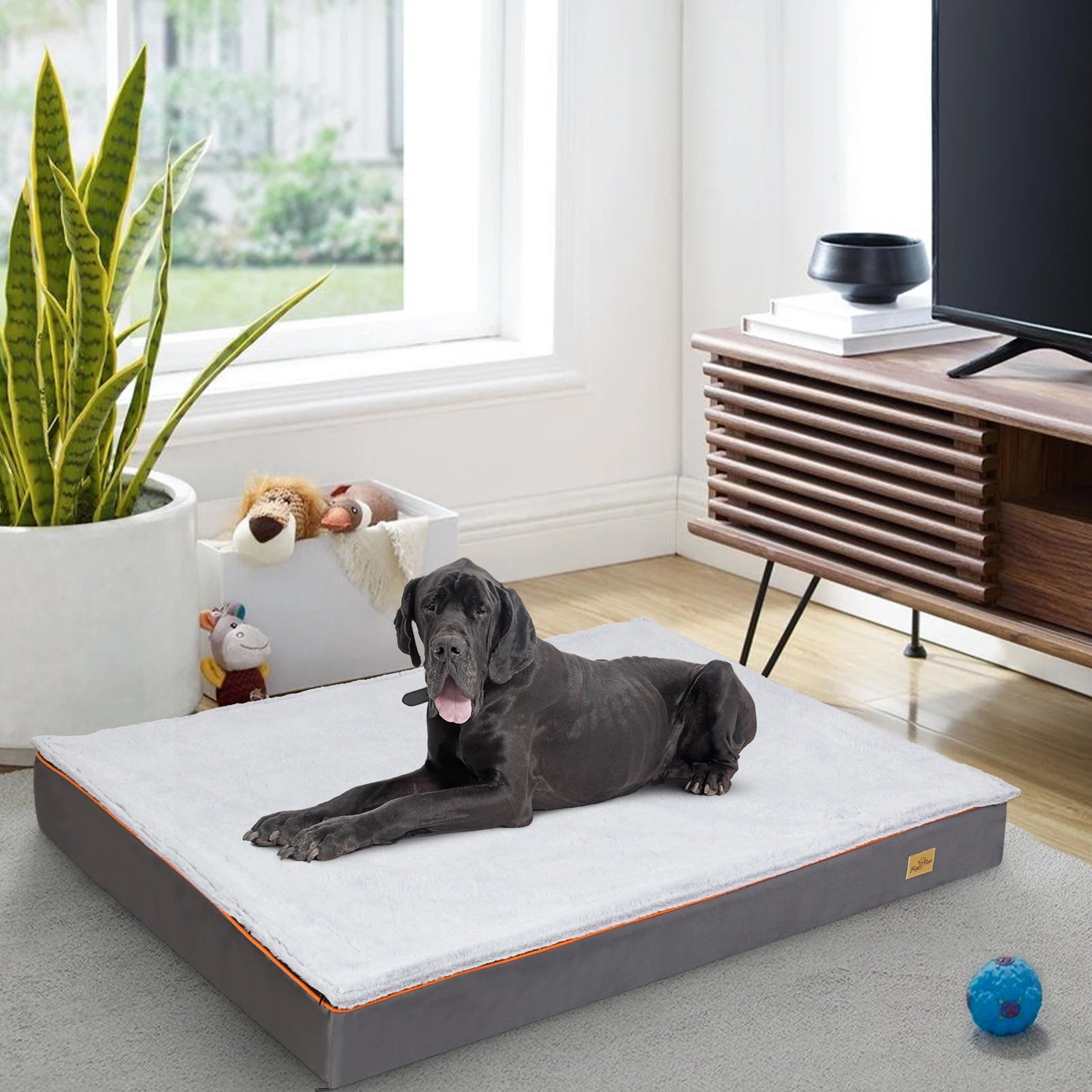 Padded Orthopedic Dog Foam Cushion Bed w/Washable Cover
