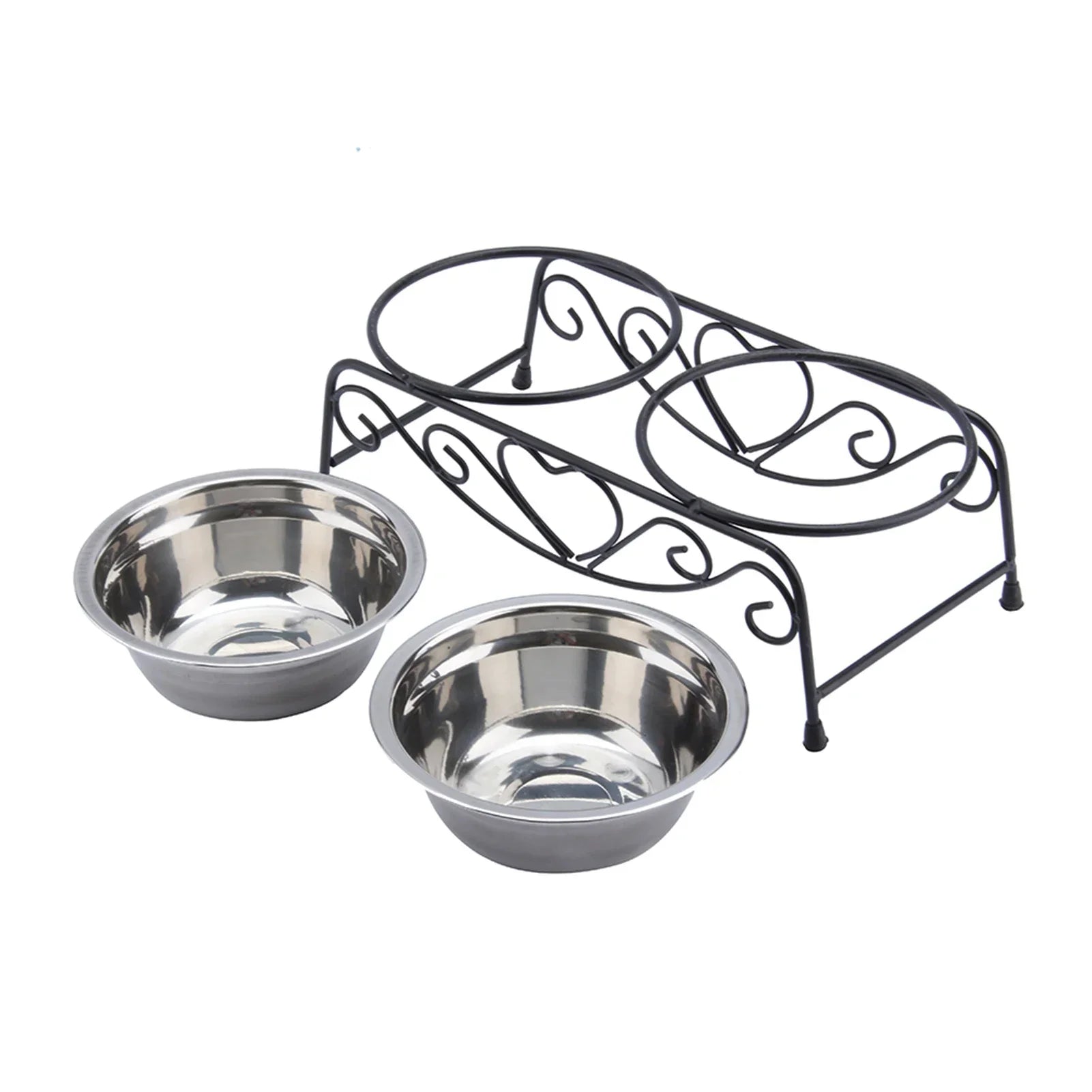 Elevated Stainless Steel Double Bowl Pet Stand