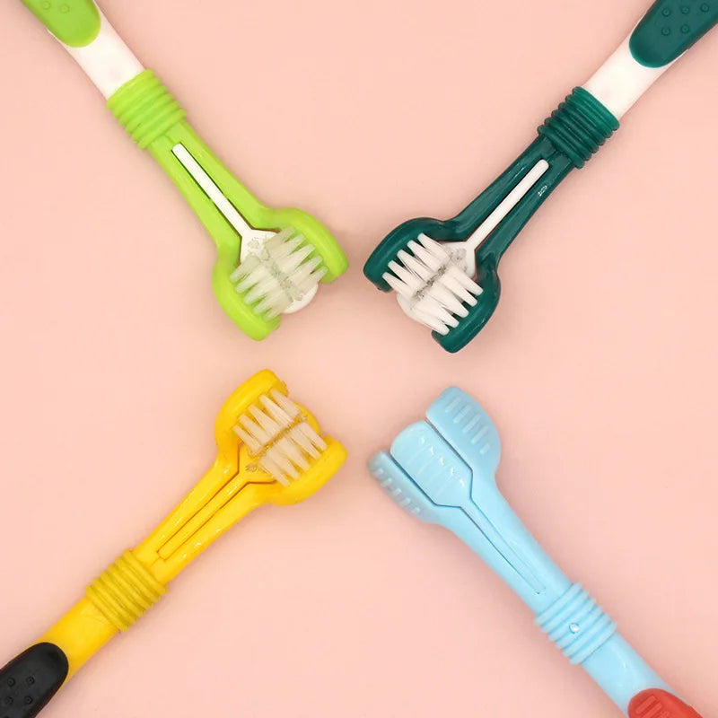 Three-Head Multi-Angle Pet Toothbrush