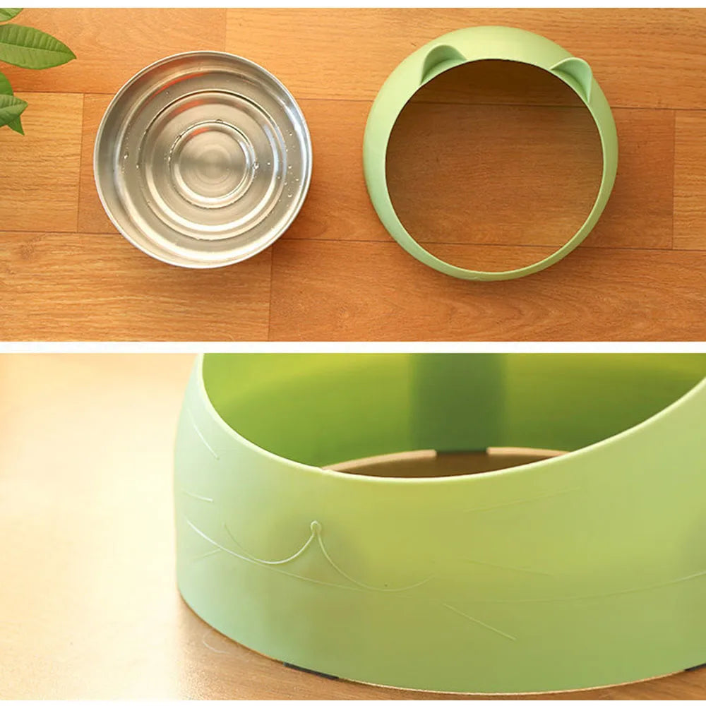 Elevated Non-Slip Stainless Steel Pet Food Bowl