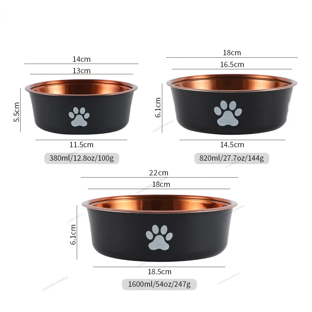 Durable Non-Slip Stainless Steel Dog Bowl