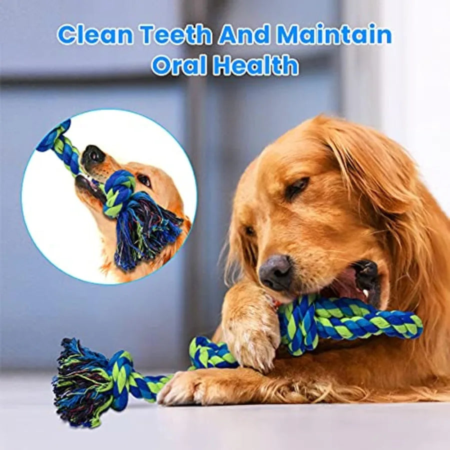 2PC Heavy Duty Indestructible Large Dog Tug of War Rope Toys