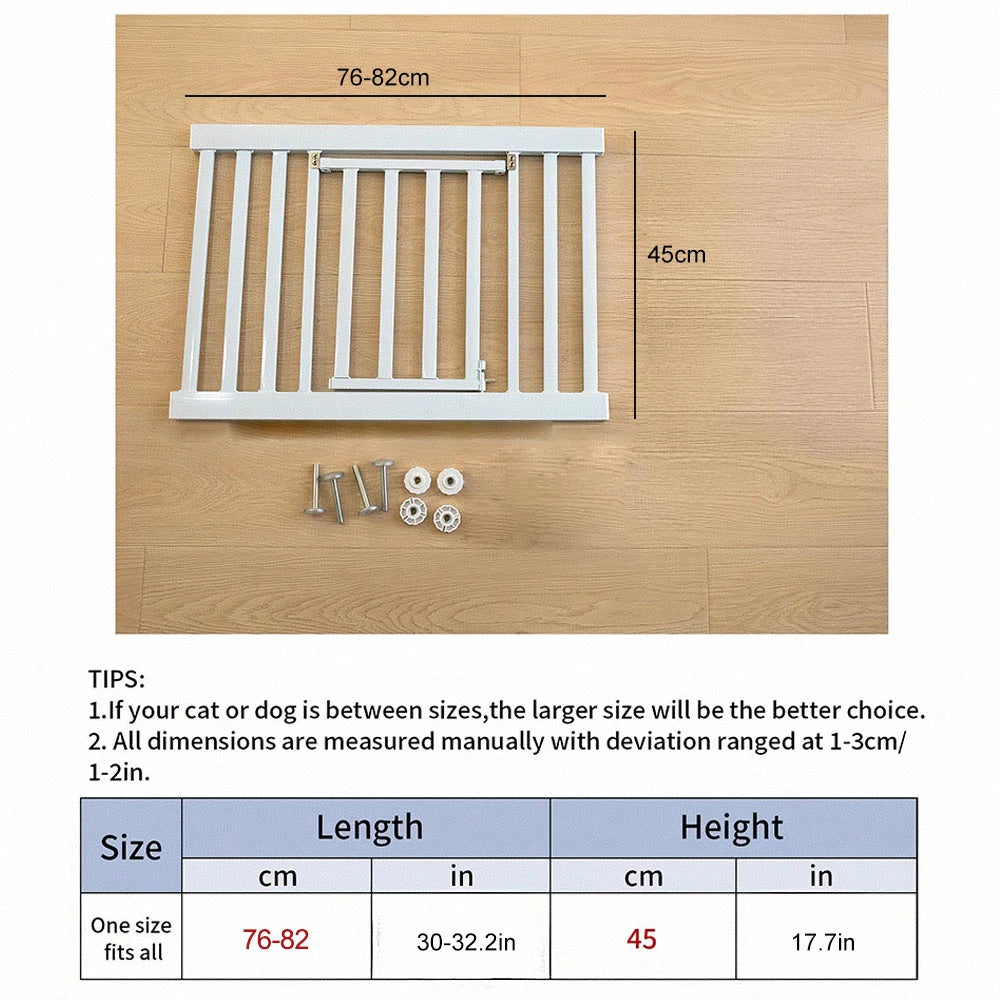 Metal Retractable Pet Gate W/Door