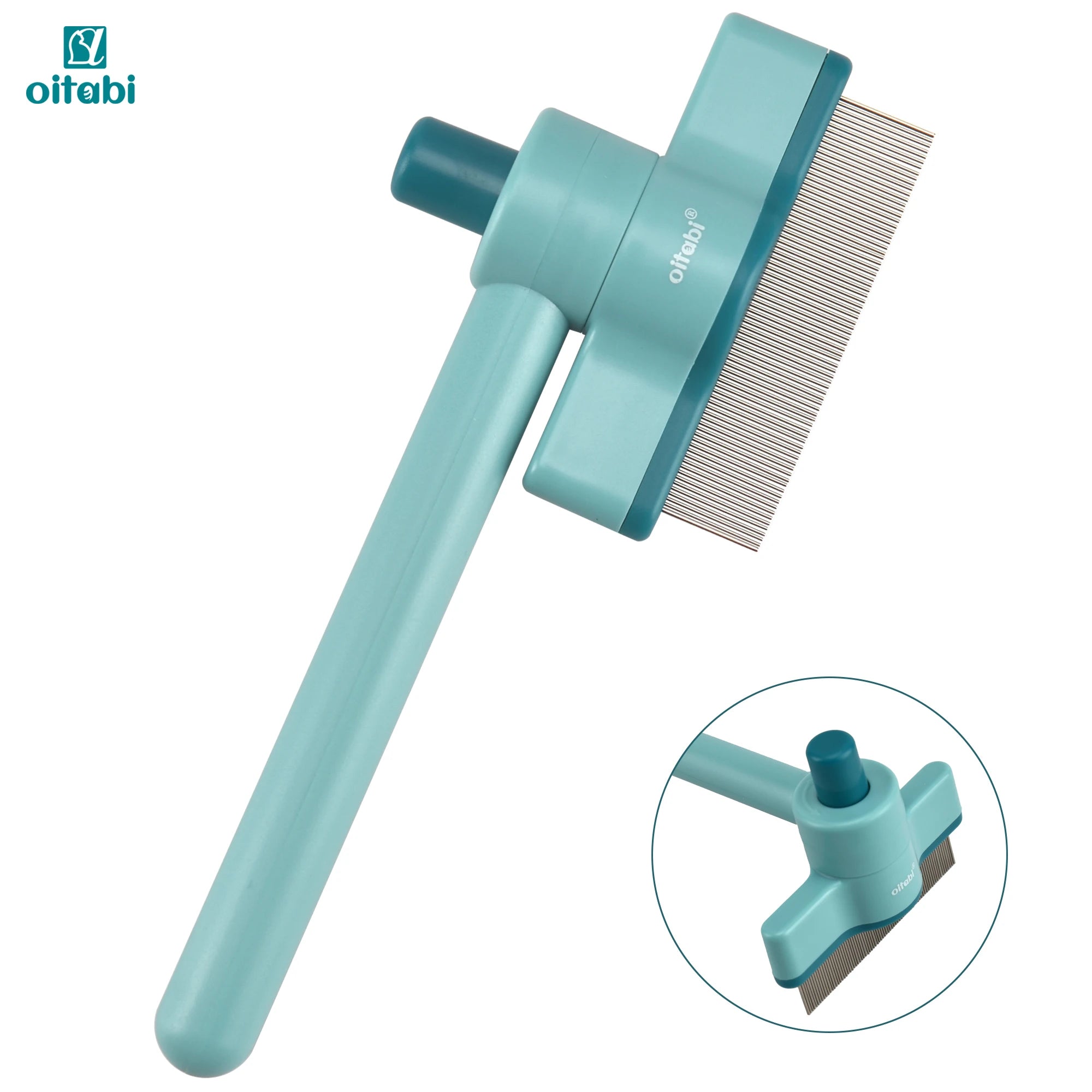 Rotatable Pet Flea & Tick Removal De-Shedding Comb