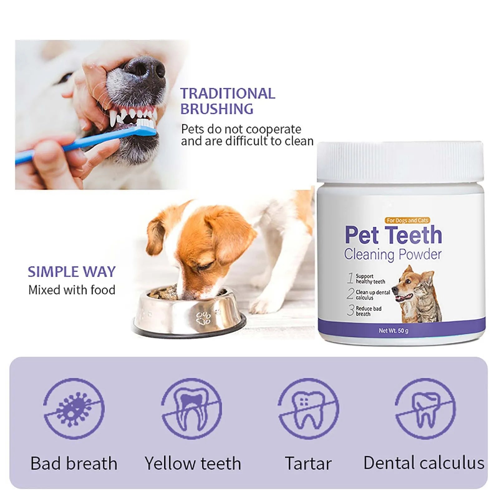 Fresh Breath Pet Teeth Cleaning Powder