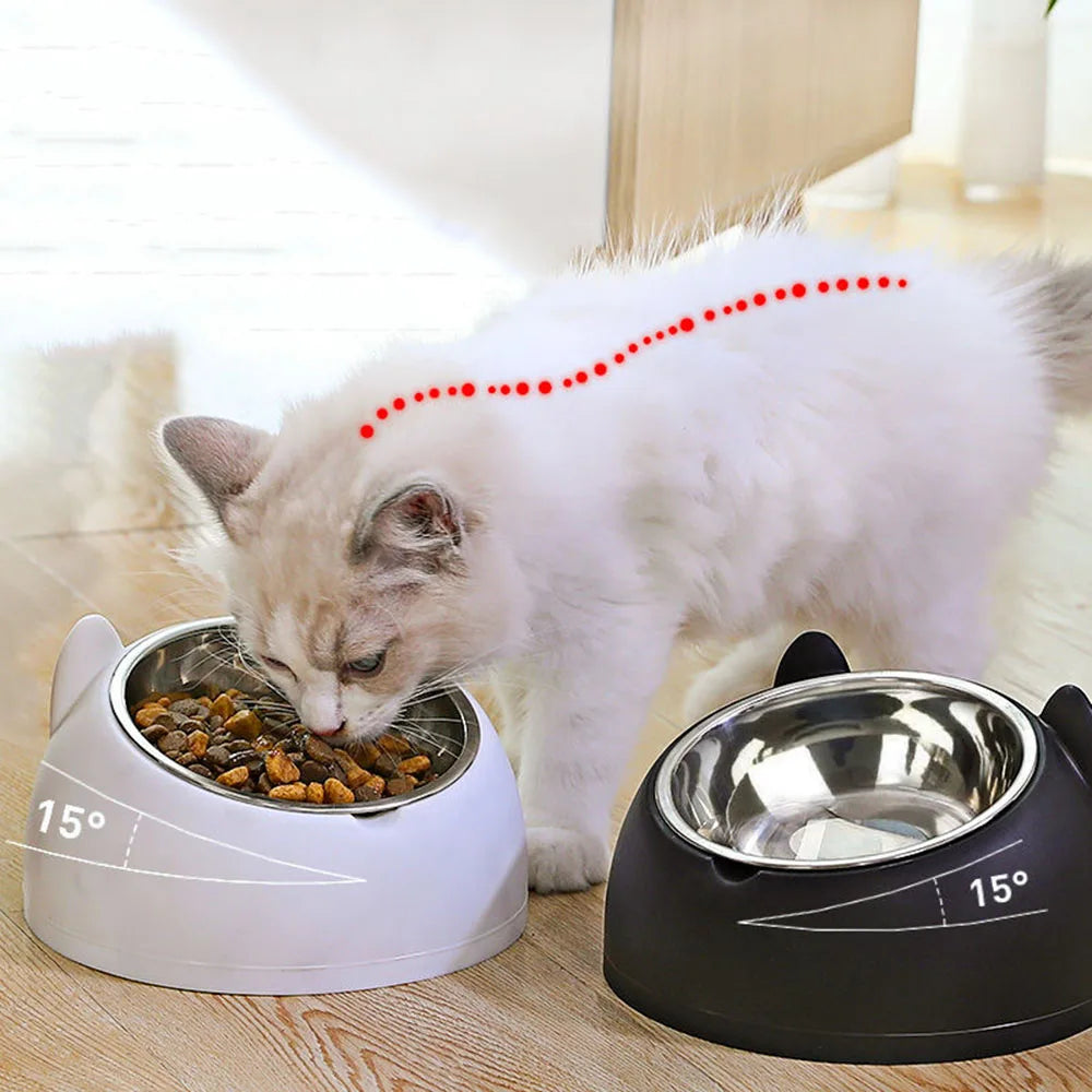 Elevated Non-Slip Stainless Steel Pet Food Bowl