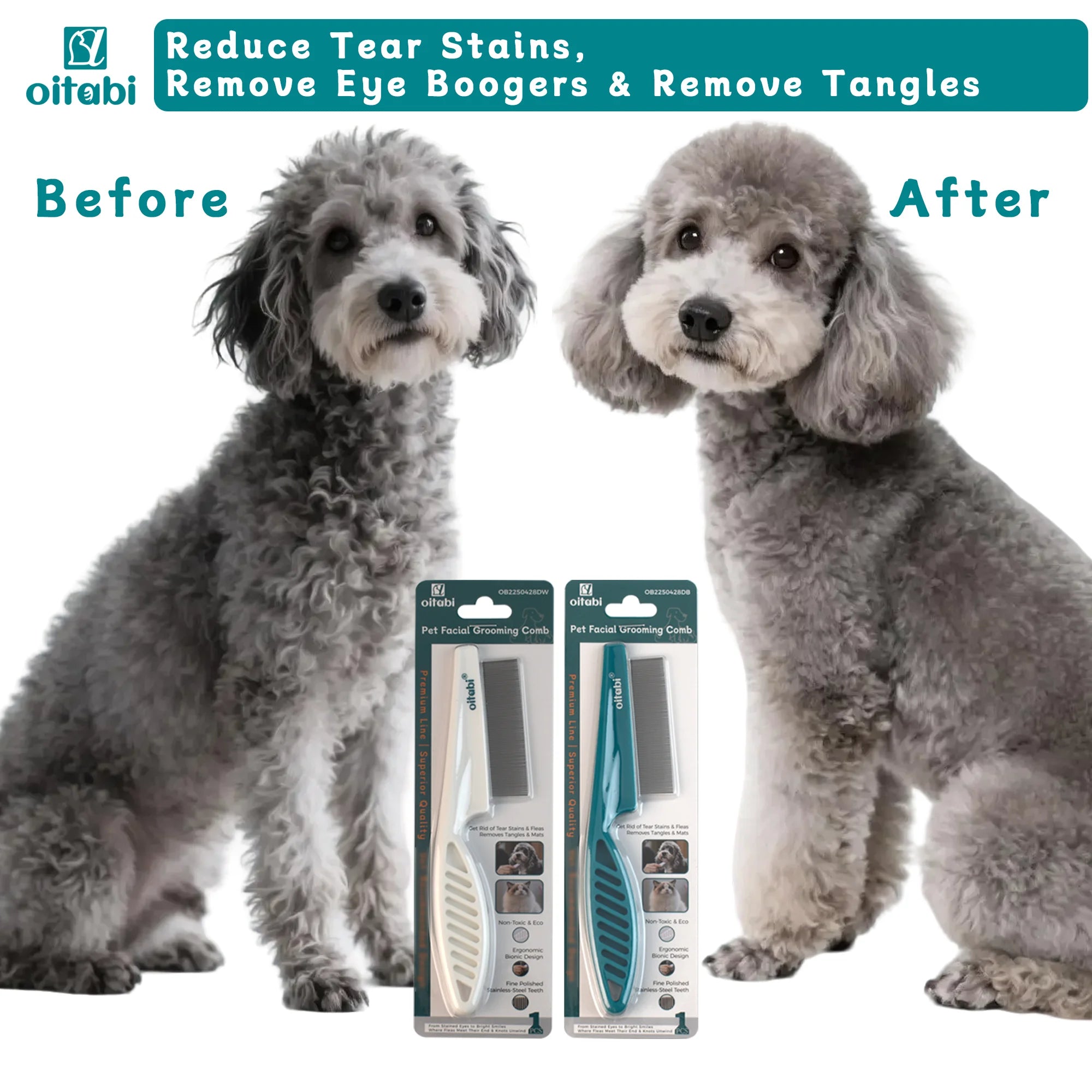 Fine Tooth Dog Grooming & Flea Removal Comb