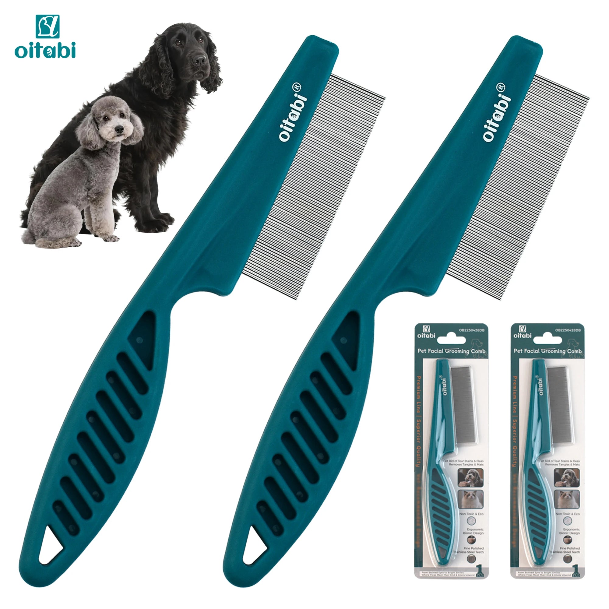 Precision Fine Tooth Dog Grooming & Flea Removal Comb