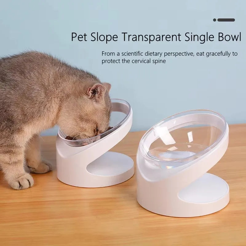 Anti-Slip High Tilted Neck Protector Pet Bowl