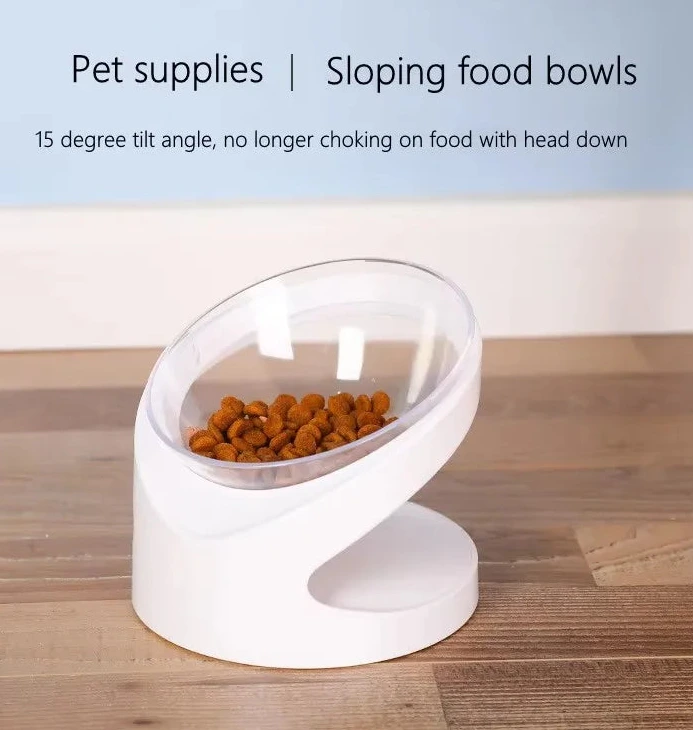 Anti-Slip High Tilted Neck Protector Pet Bowl