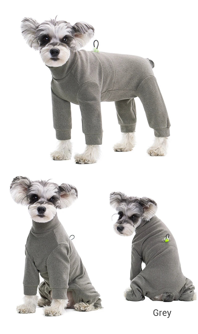 Soft Velvet High Neck Dog Pajamas For Small Dogs