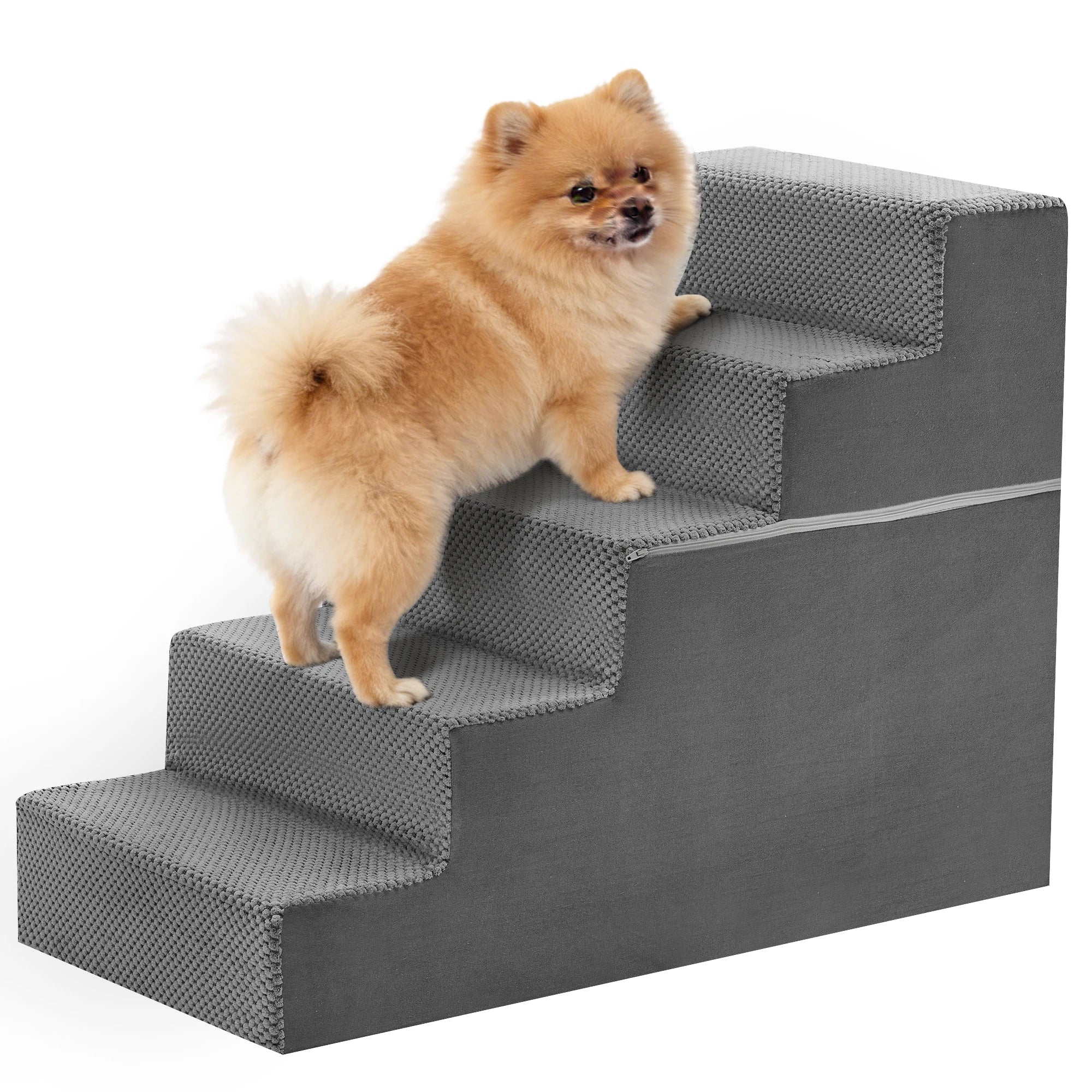 JHK Right Angled Non-Slip Foam Dog Stairs