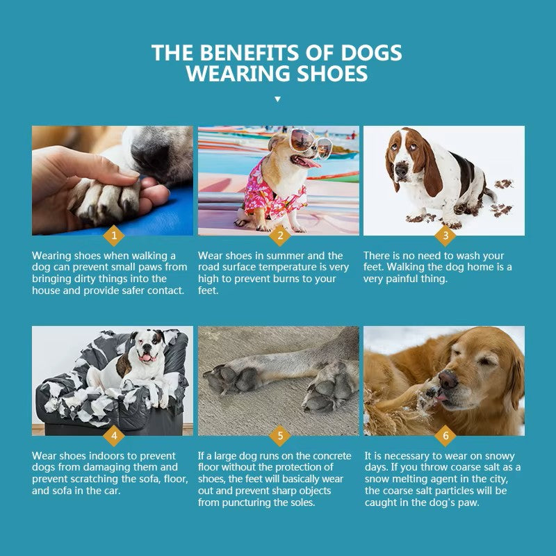 Lightweight Breathable Anti-Skid Mesh Dog Boots