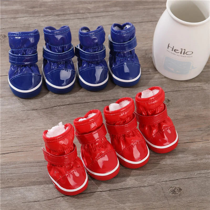 Small Pet Waterproof Warm Fleece Winter Snow Boots