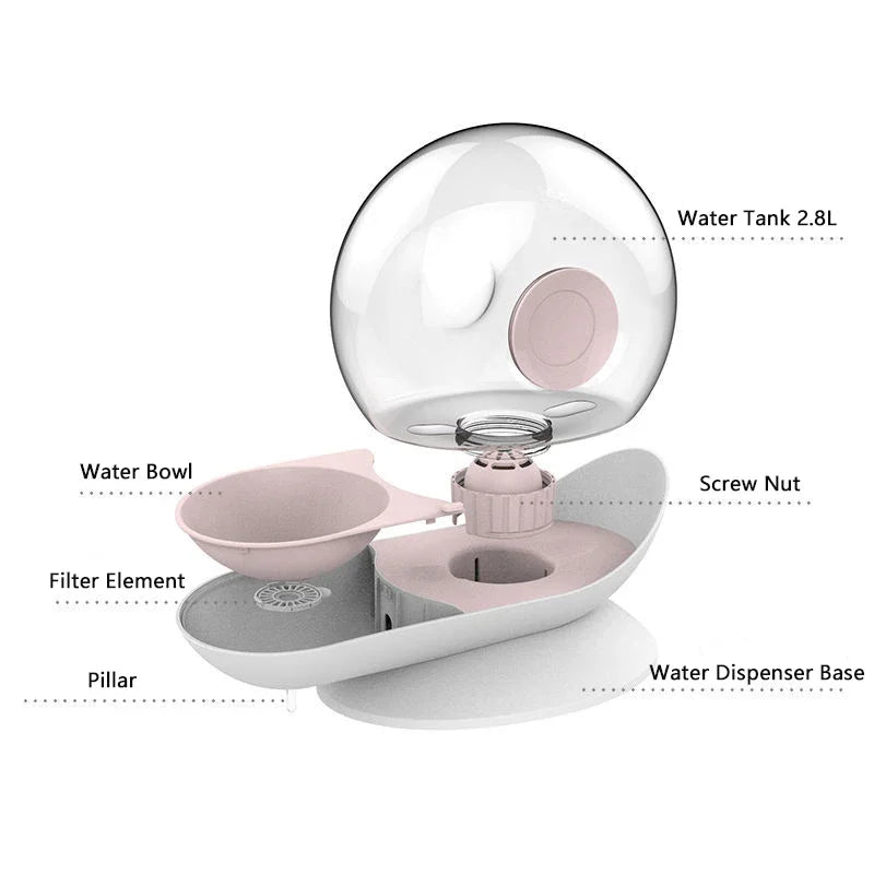 Cute Snails Shape Automatic Pet Water Dispenser
