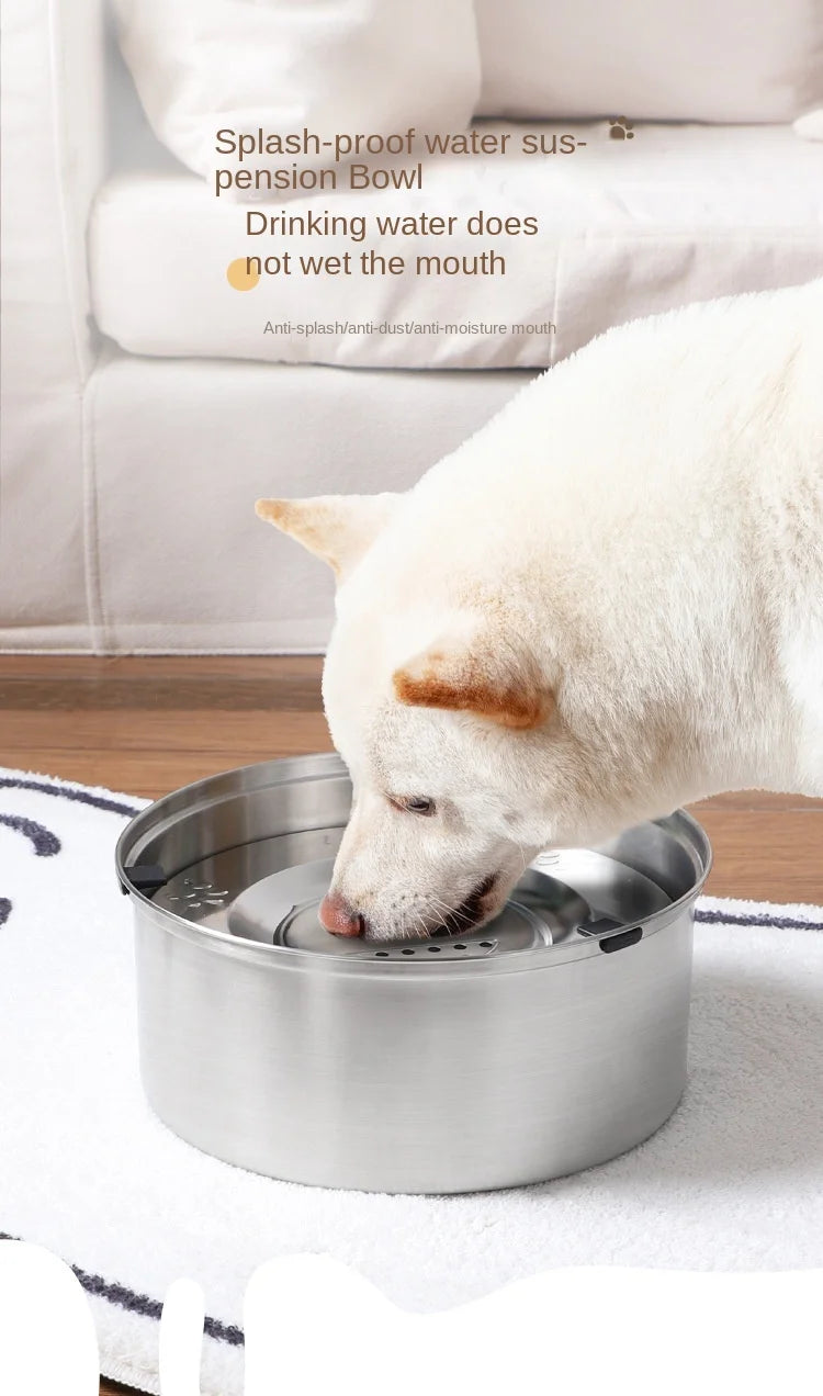 Honey Pet Large Capacity 304 Stainless Steel Suspension Water Bowl