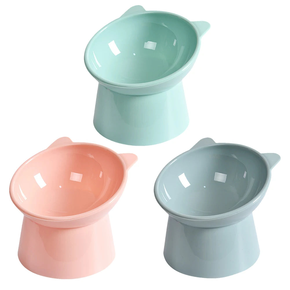 Tilted Ergonomic Raised Pet Food Bowl