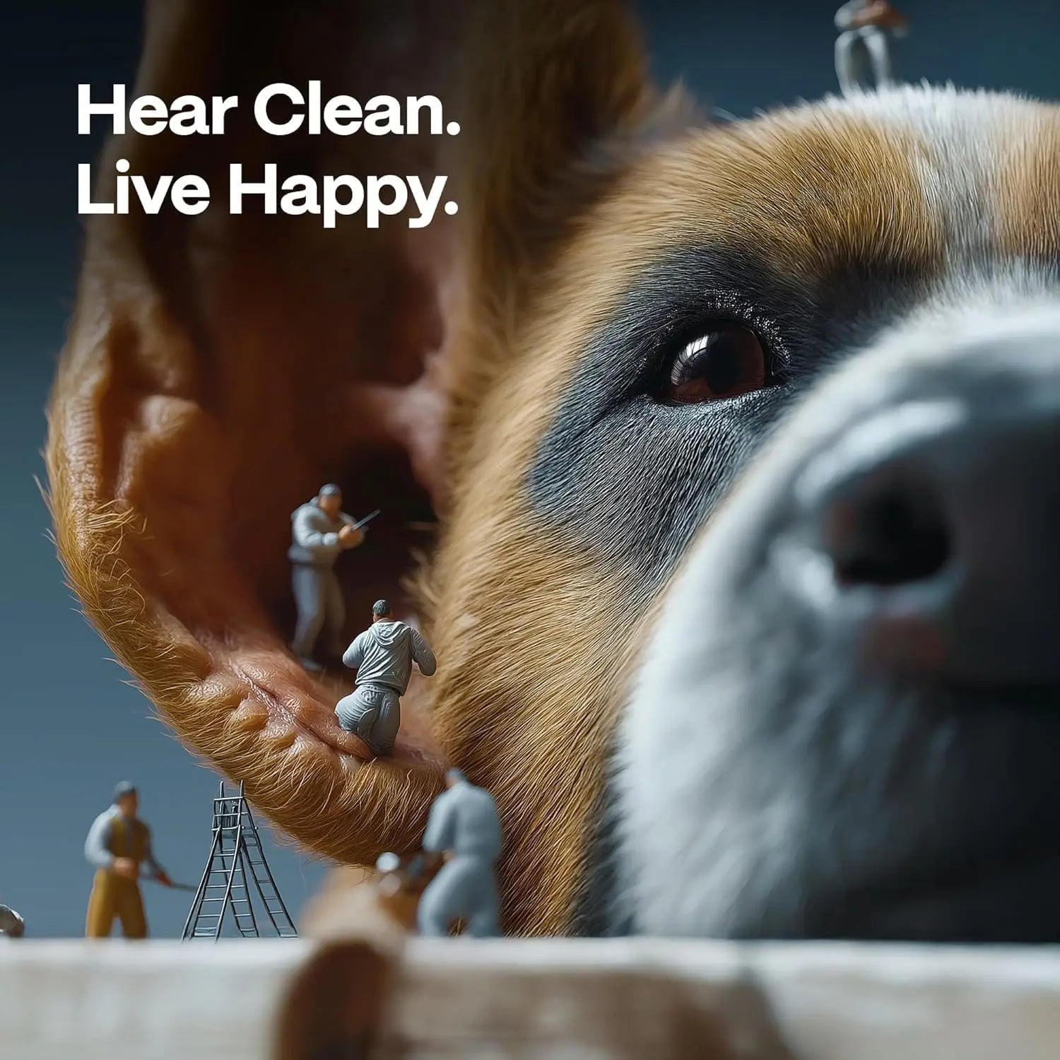 Pet Ear Cleaner Finger Wipes with Eucalyptus, Chamomile & Aloe