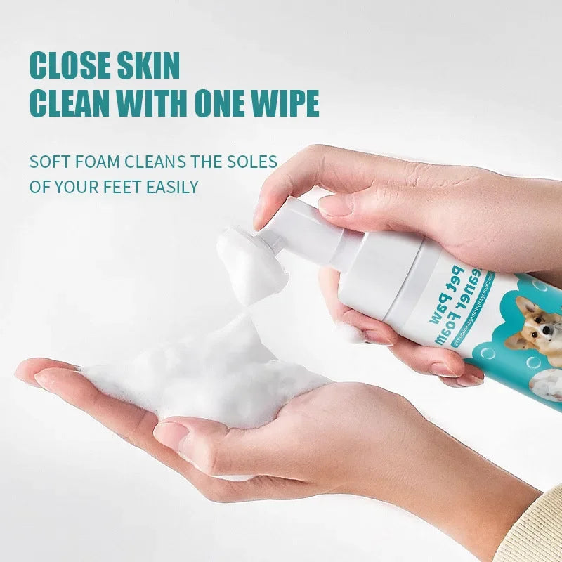 Water-Free Pet Paw Cleaning Foam