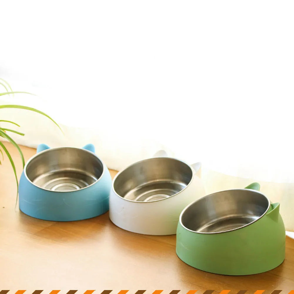 Elevated Non-Slip Stainless Steel Pet Food Bowl