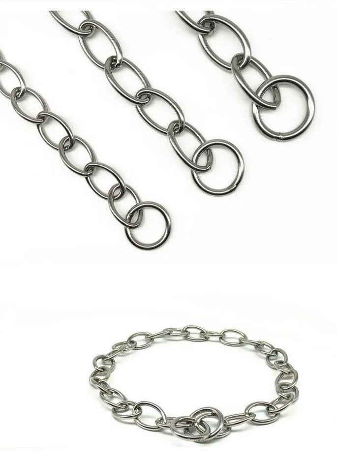 Classic Solid Stainless Steel Dog Chain Collar