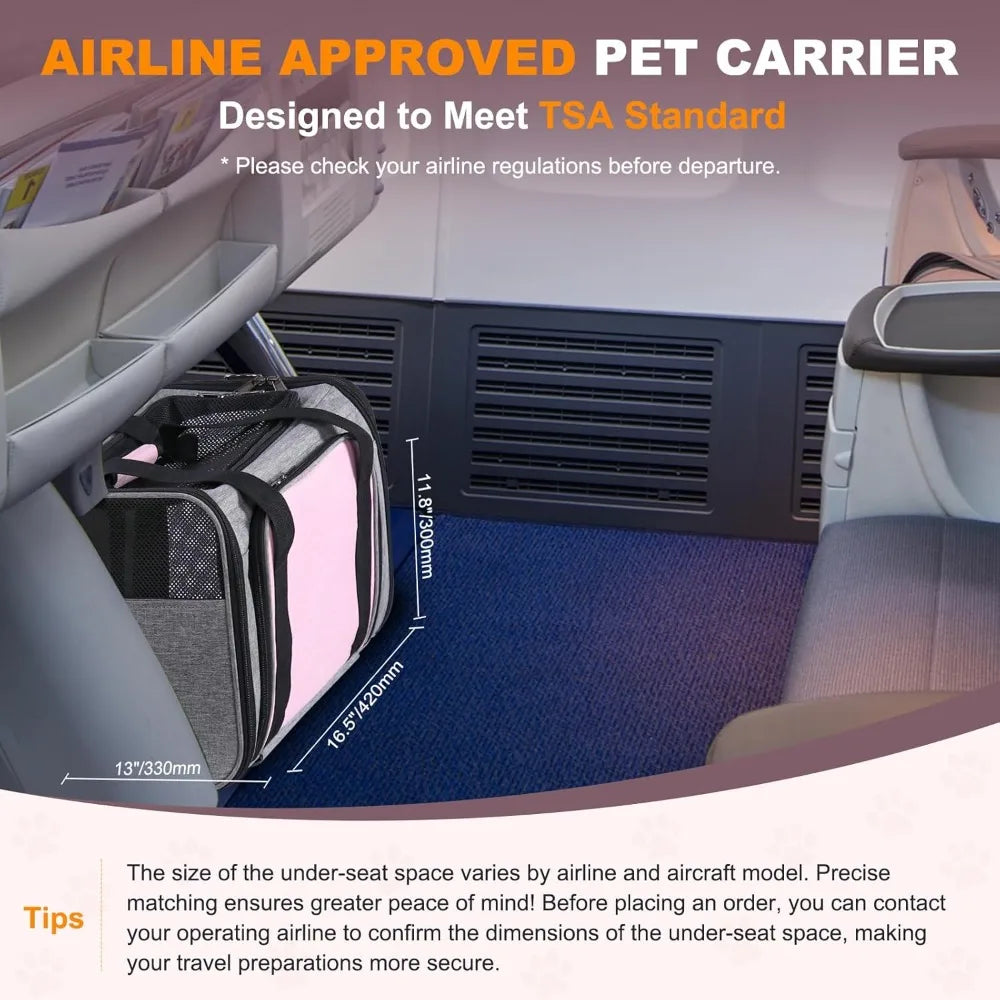 Airline Approved Two-Sided Expandable Rolling Pet Carrier