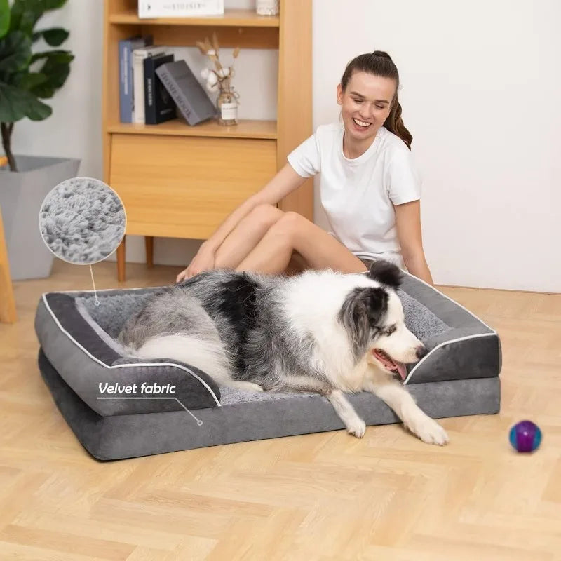Waterproof XL Orthopedic Foam Pet Bed w/Washable Cover