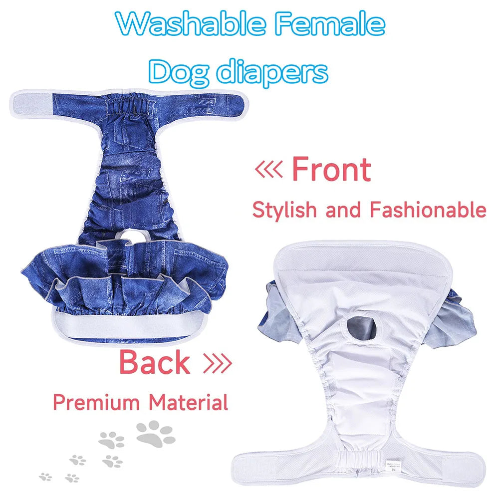 Cute Washable Female Dog Panties