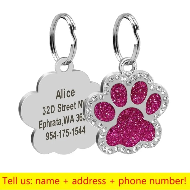 Engraved Stainless Steel Pet Pendant ID Tag
