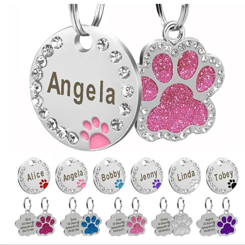 Engraved Stainless Steel Pet Pendant ID Tag