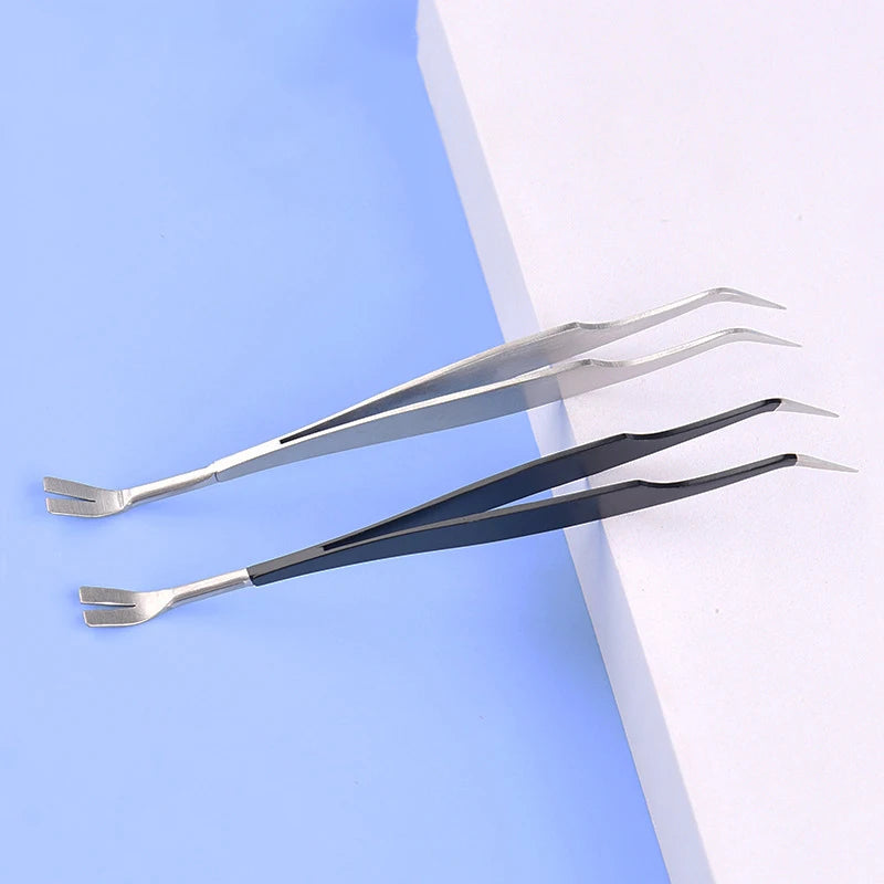 2-in-1 Stainless Steel Tick Removal Tweezers