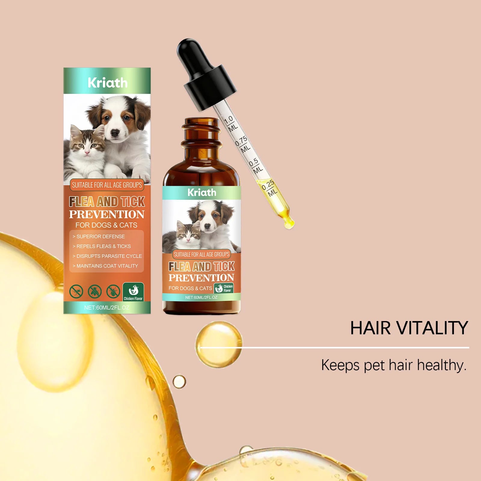 Gentle Nourishing Pet Care Flea & Tick Repellent Drops