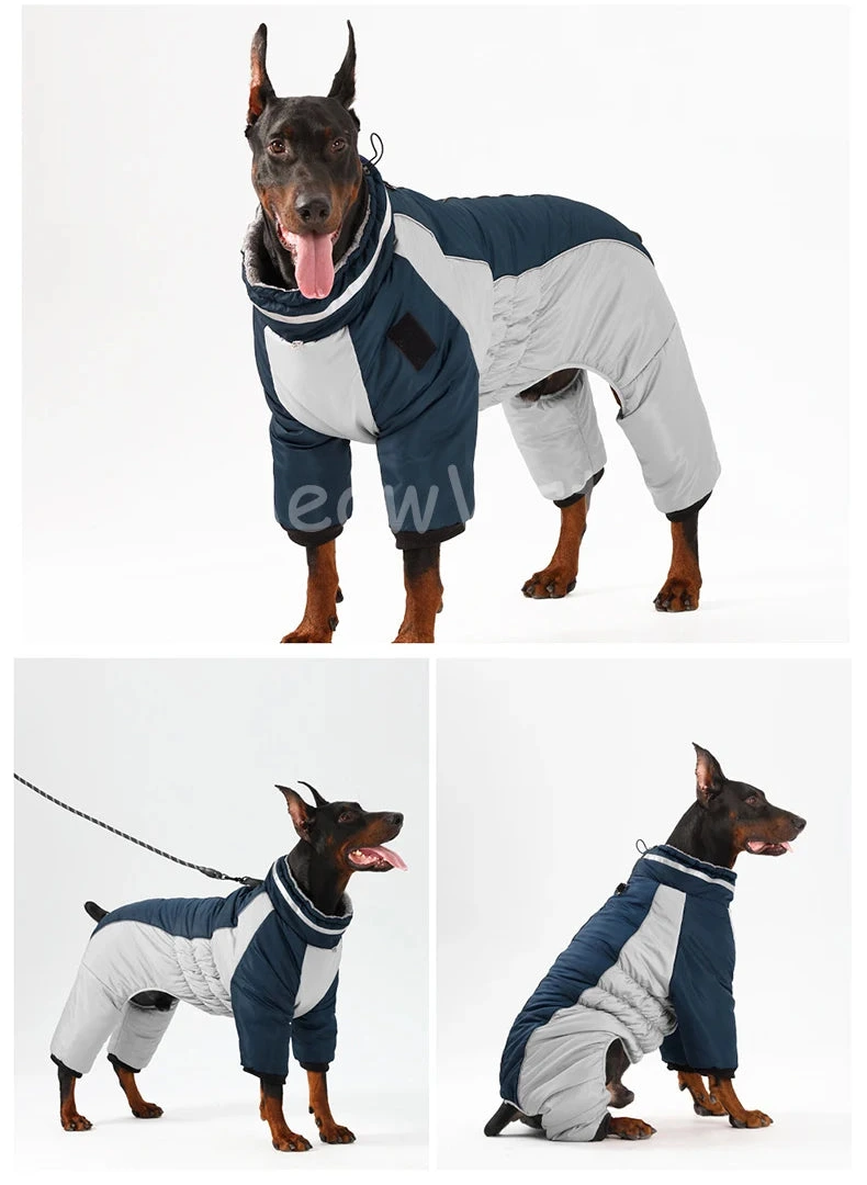 Thick Warm Turtleneck 4‑Legged Dog Snowsuit