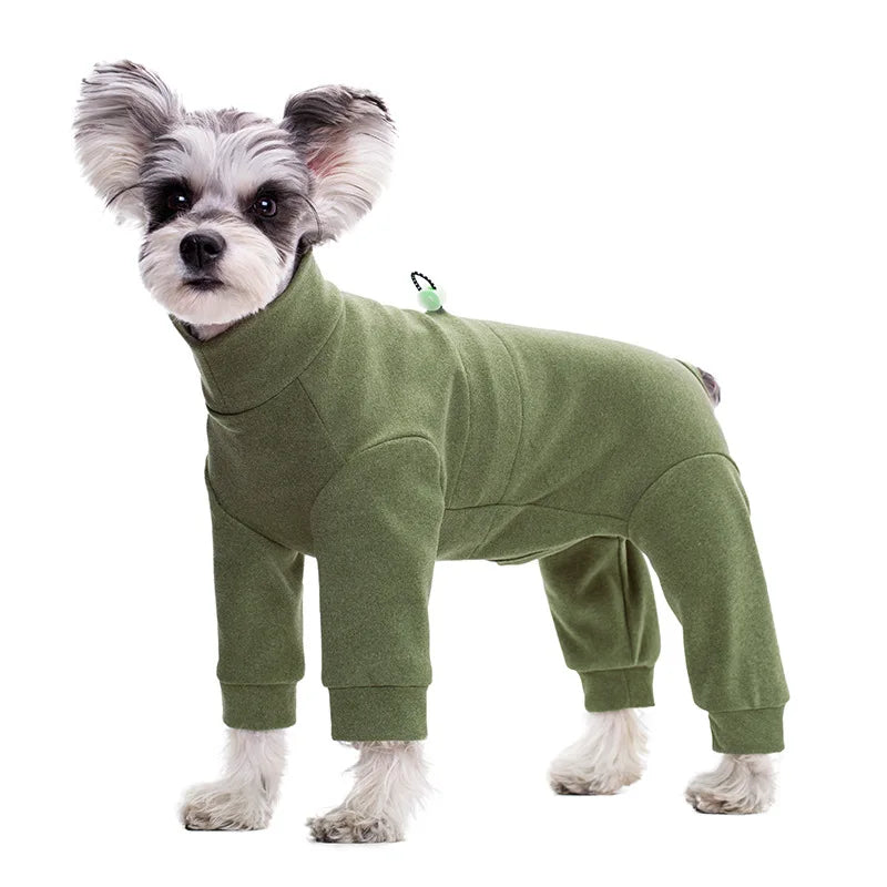 Soft Velvet High Neck Dog Pajamas For Small Dogs