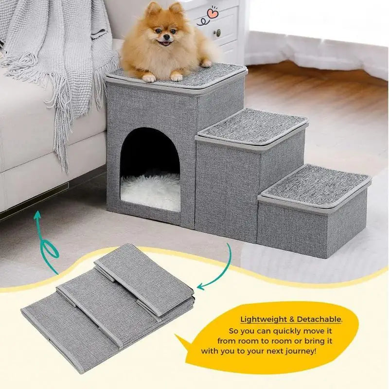 Anti-Slip Pet Bed Climbing Stairs