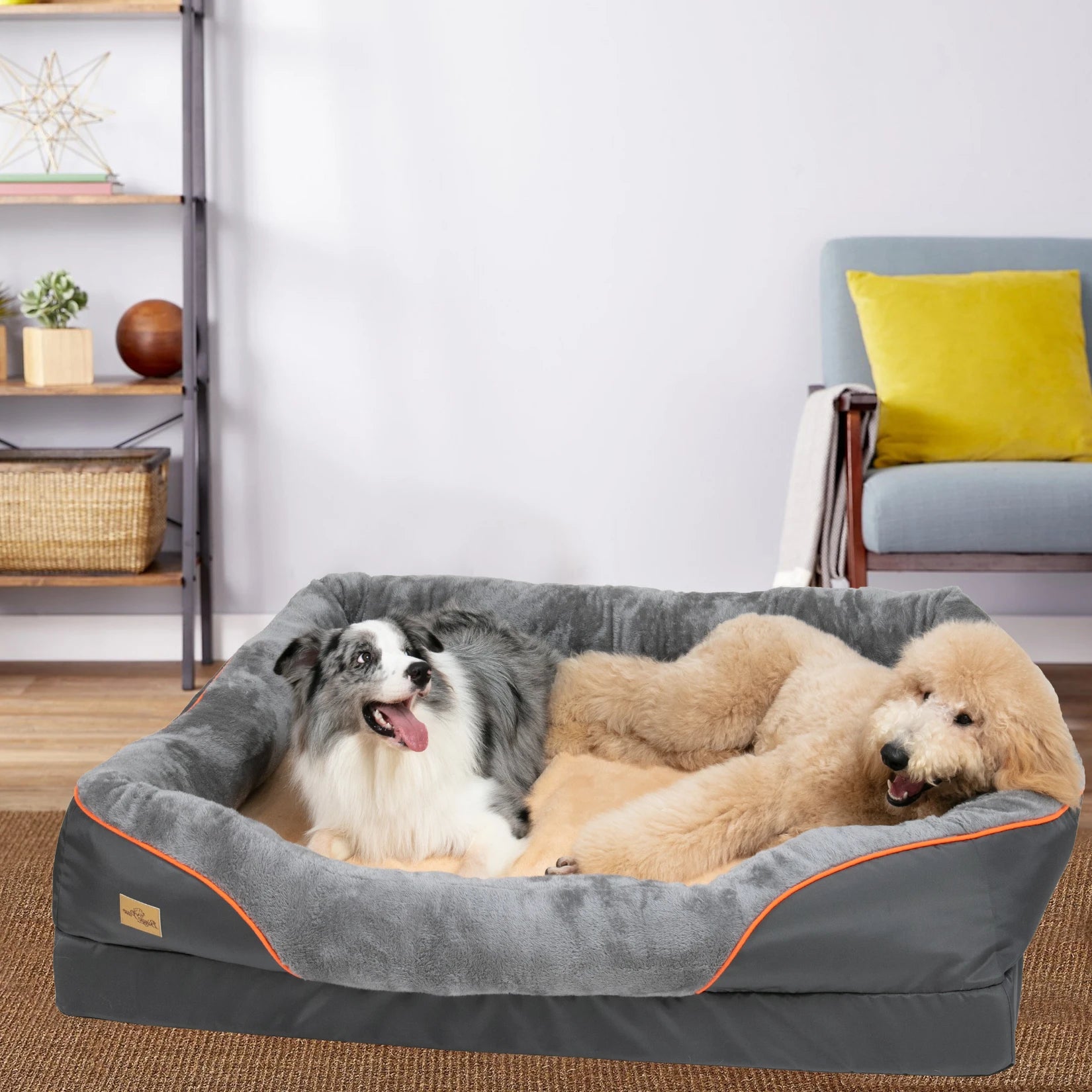 Cozy Comfortable Large Bolster Dog Bed