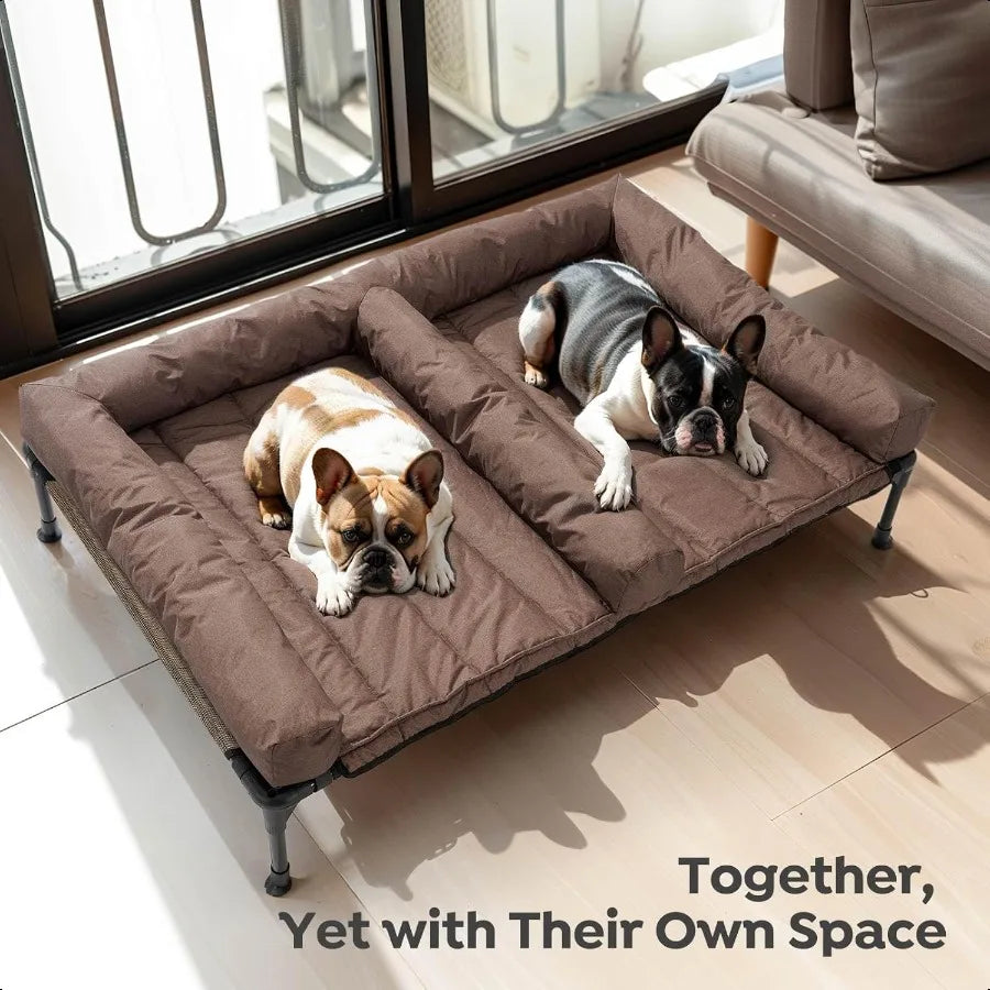 Cooling Elevated Dog Bed w/Removable Double Bed Cushion