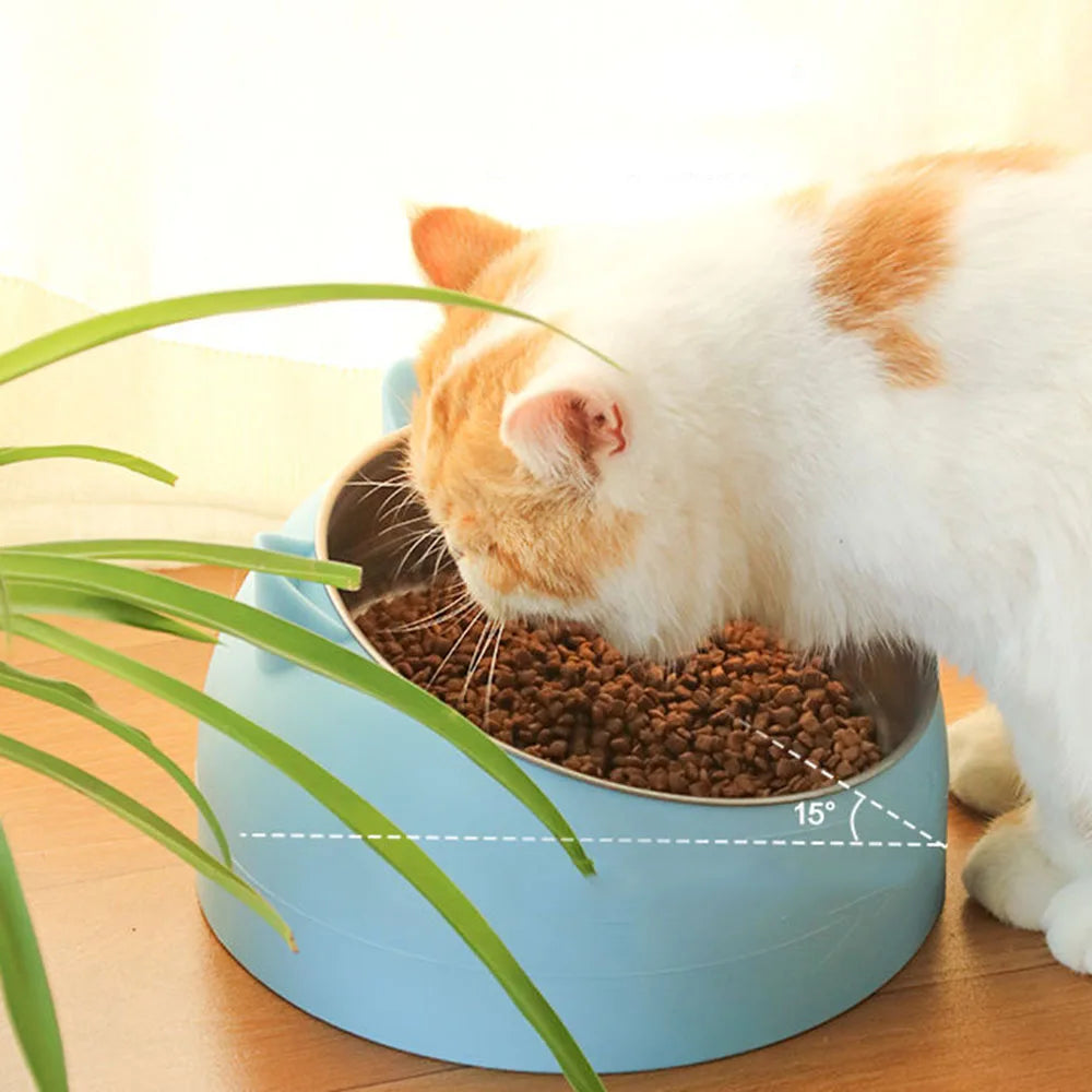 Elevated Non-Slip Stainless Steel Pet Food Bowl