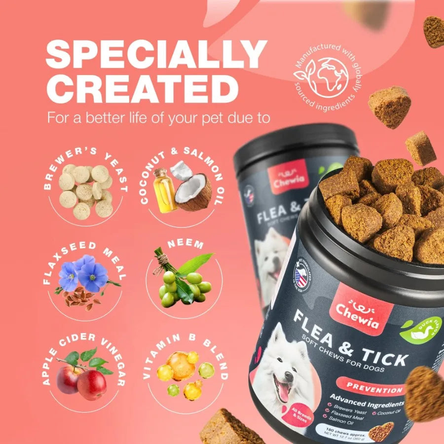 Dog Flea & Tick Prevention Natural Soft Chews