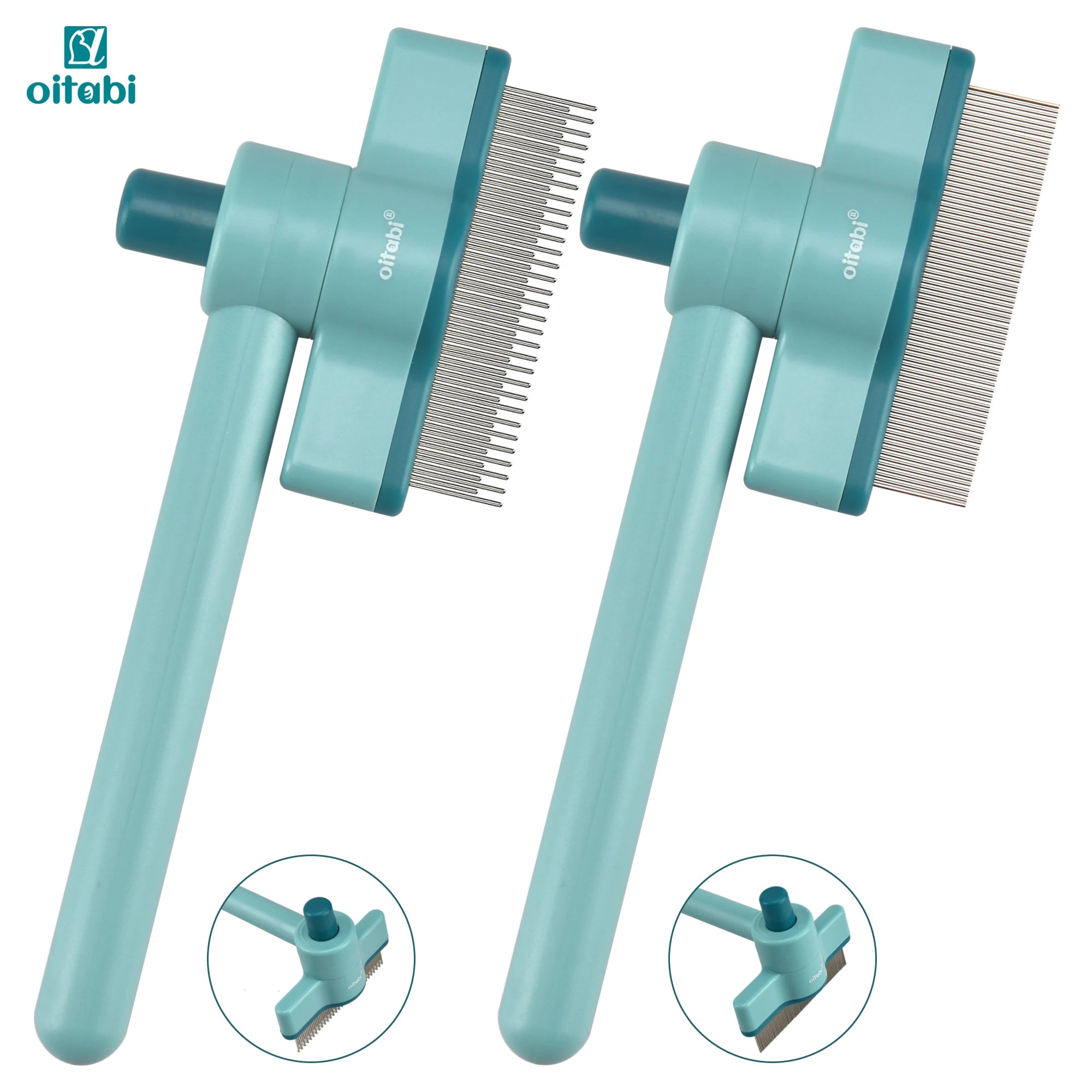 Rotatable Pet Flea & Tick Removal De-Shedding Comb