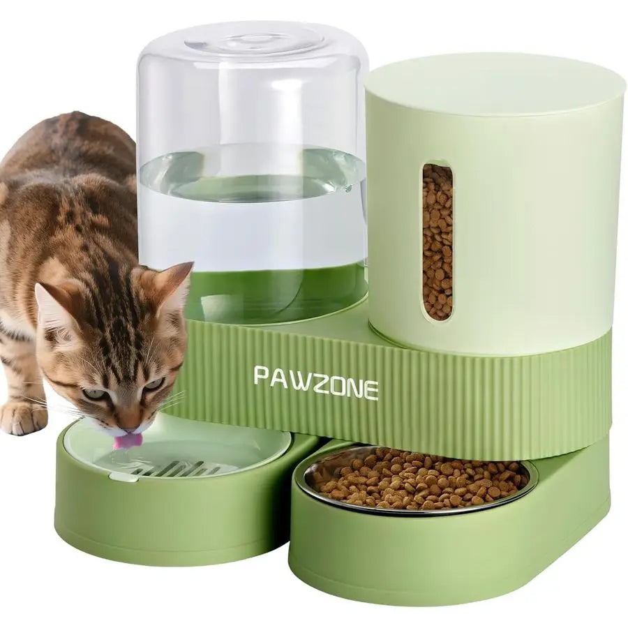 Automatic Pet Gravity Water Dispenser & Food Feeder Set