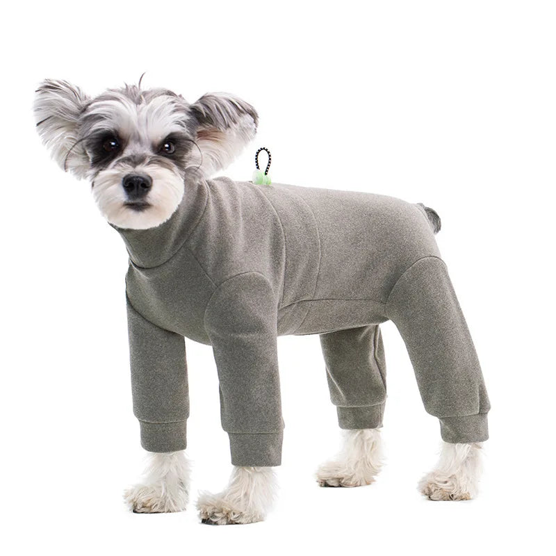 Soft Velvet High Neck Dog Pajamas For Small Dogs