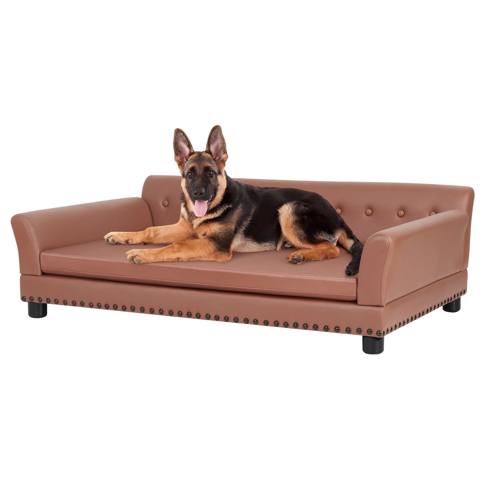 Waterproof Pet Lounge Sofa w/Removable Cushion