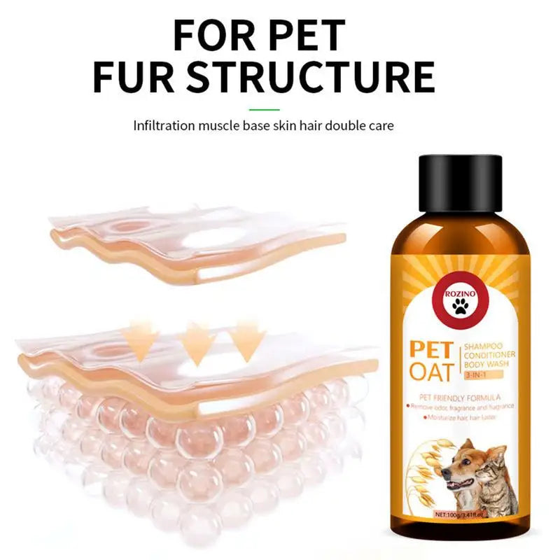 Pet Oat 3-in-1 Dry Skin Relief Shampoo-Conditioner-Body Wash