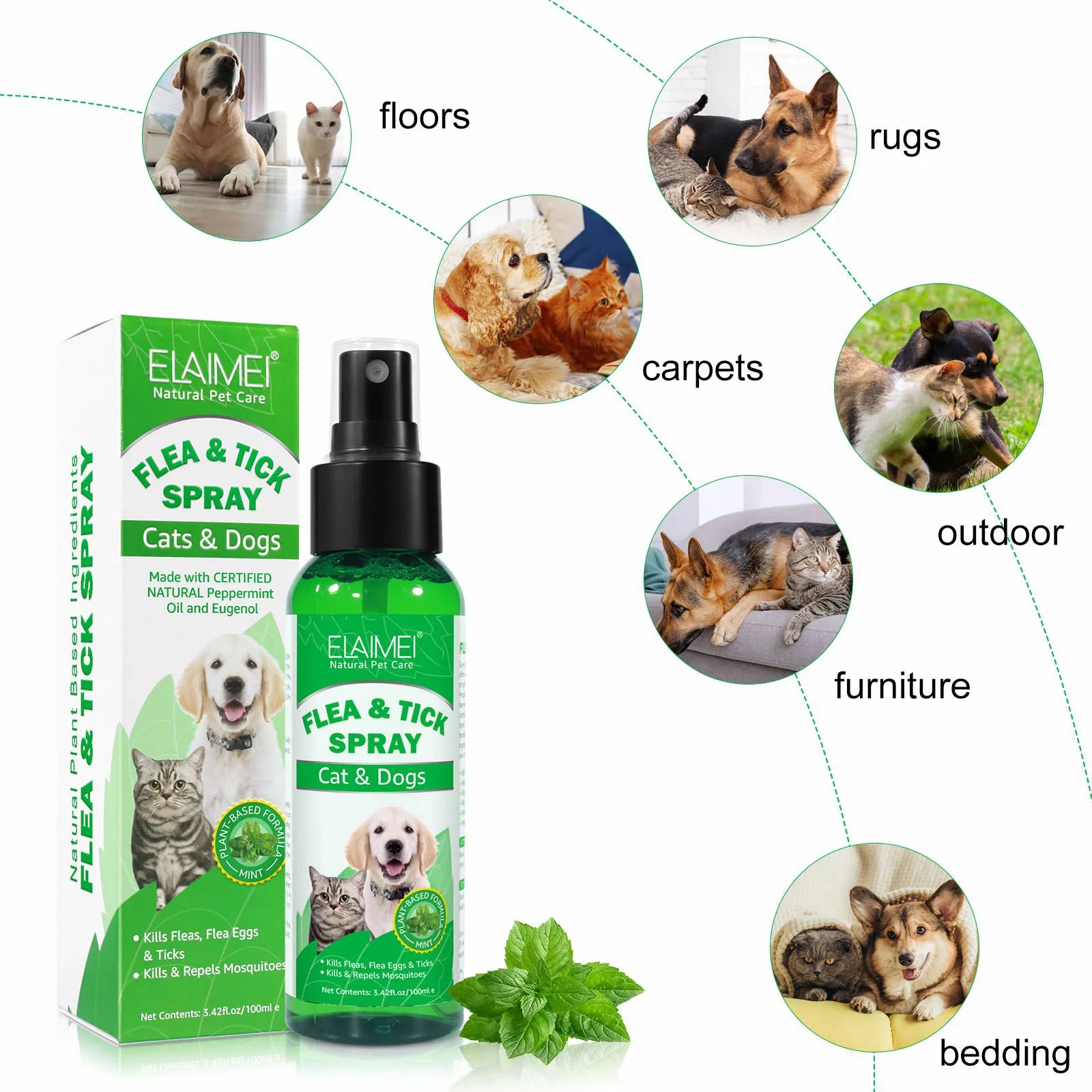 Easy-to-Use Pet Flea & Tick Spray