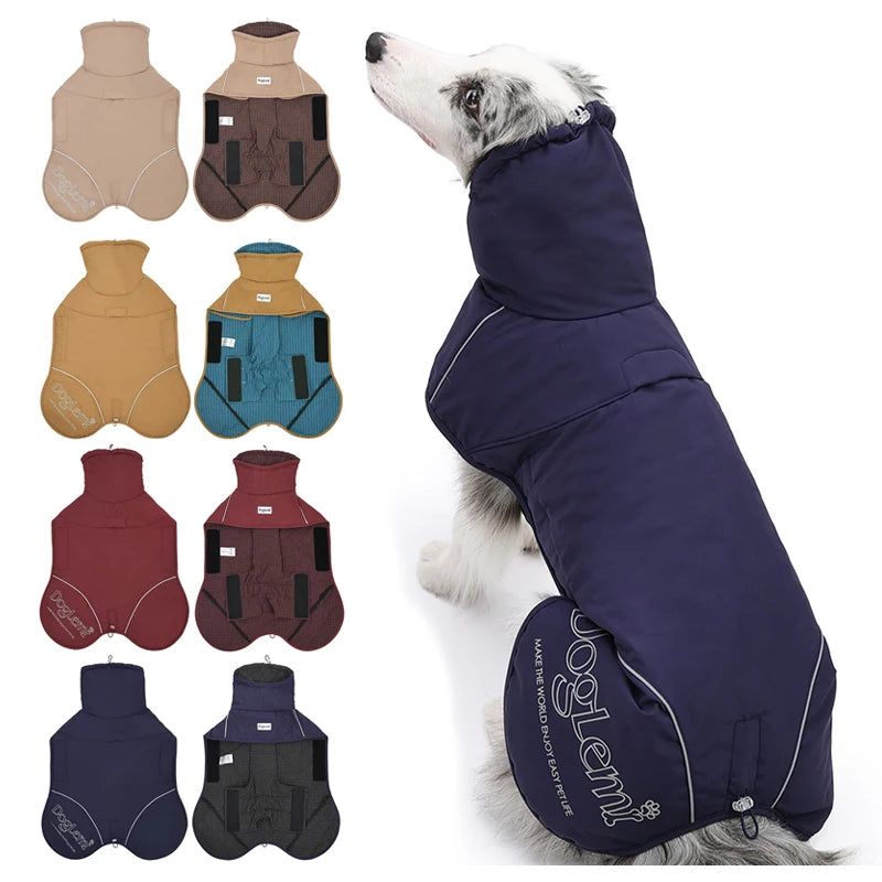 Winter Waterproof Insulated Softshell Dog Parka